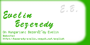 evelin bezeredy business card